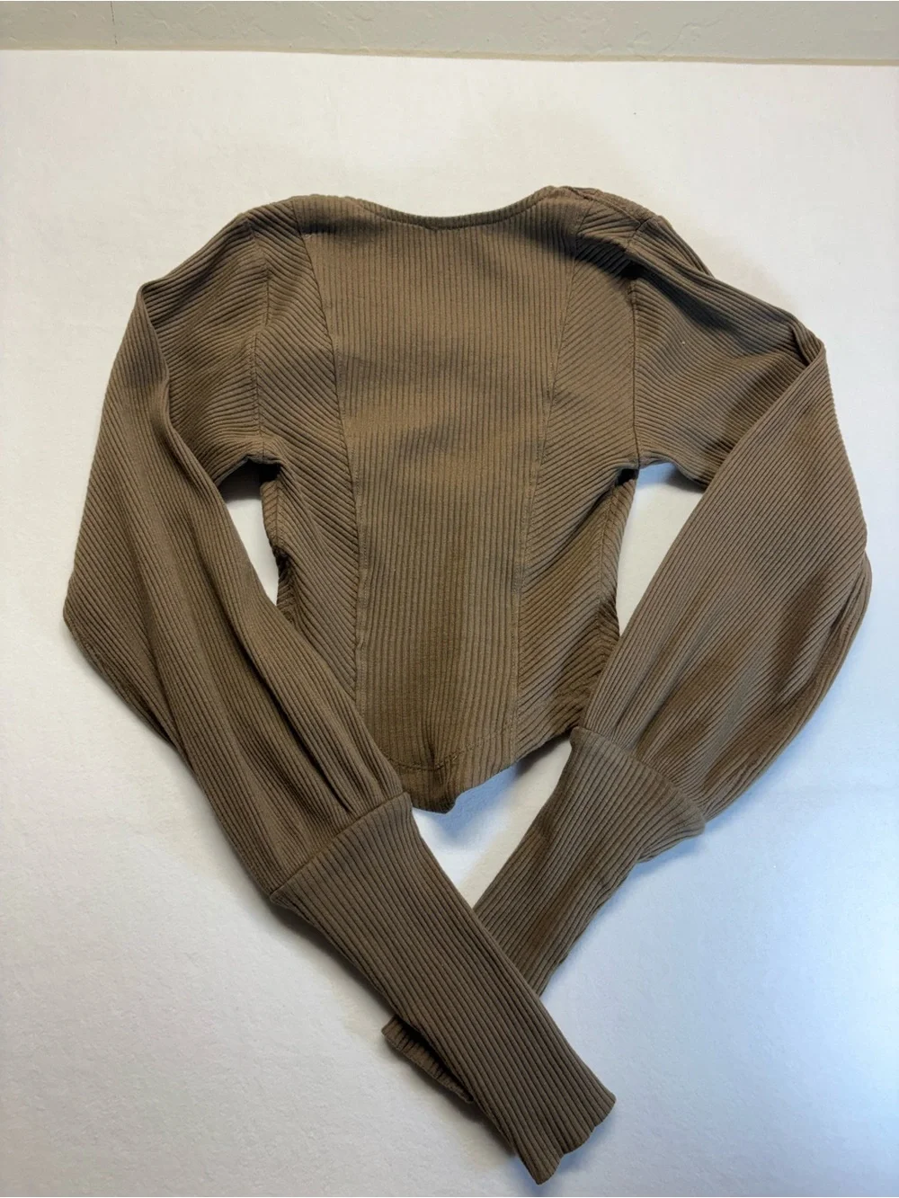 Free People Petra Scoop-Neck Crop Top in Tortoise Shell Brown - Picture 10 of 10